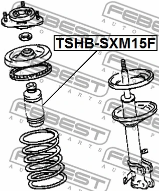 TSHB-SXM15F FEBEST Защитный колпак / пыльник, амортизатор (фото 2)