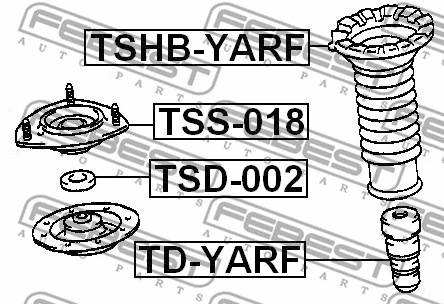 TSHB-YARF FEBEST Защитный колпак / пыльник, амортизатор (фото 2)