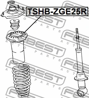 TSHB-ZGE25R FEBEST Защитный колпак / пыльник, амортизатор (фото 2)