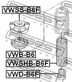 VWSHB-B6F FEBEST Защитный колпак / пыльник, амортизатор (фото 2)