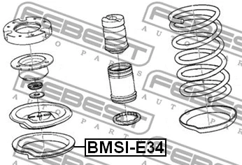 BMSI-E34 FEBEST Тарелка пружины (фото 2)