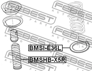 BMSI-E36L FEBEST Тарелка пружины (фото 2)