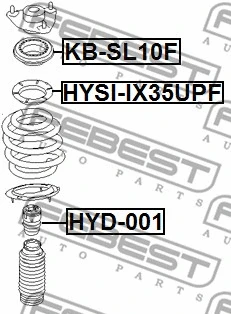 HYSI-IX35UPF FEBEST Тарелка пружины (фото 1)
