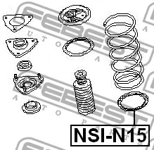 NSI-N15 FEBEST Тарелка пружины (фото 2)