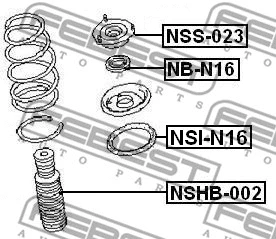 NSI-N16 FEBEST Тарелка пружины (фото 2)