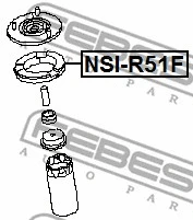 NSI-R51F FEBEST Тарелка пружины (фото 2)