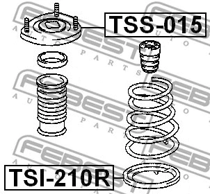 TSI-210R FEBEST Тарелка пружины (фото 2)