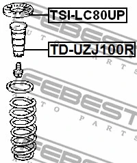 TSI-LC80UP FEBEST Тарелка пружины (фото 2)