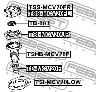 TSI-MCV20LOW FEBEST Тарелка пружины (фото 2)