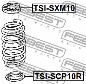 TSI-SCP10R FEBEST Тарелка пружины (фото 2)