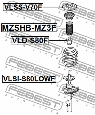 VLSI-S80LOWF FEBEST Тарелка пружины (фото 2)