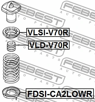 VLSI-V70R FEBEST Тарелка пружины (фото 2)