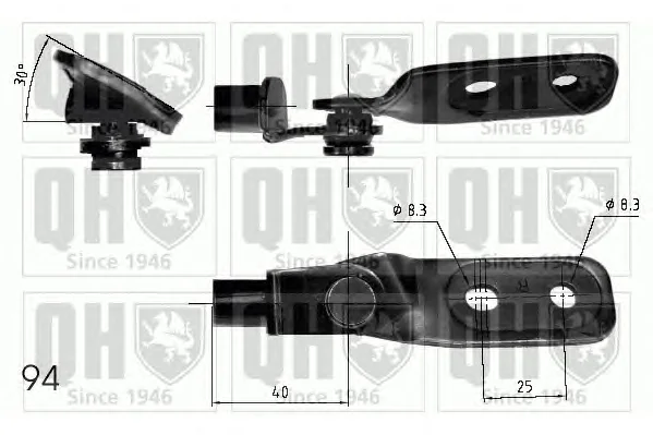 840229 QUINTON HAZELL Газовый амортизатор крышки багажника, заднего стекла, капота (фото 2)