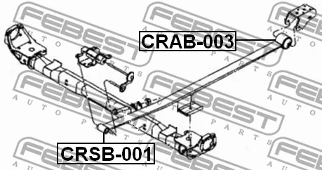 CRAB-003 FEBEST Втулка, листовая рессора (фото 2)