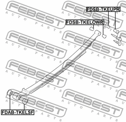 FDSB-TKELOWR FEBEST Втулка, листовая рессора (фото 1)