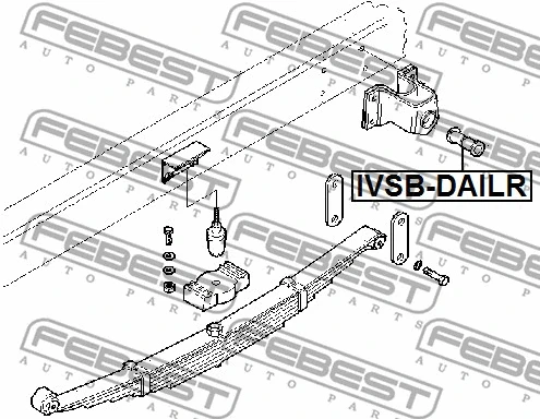 IVSB-DAILR FEBEST Втулка, листовая рессора (фото 2)