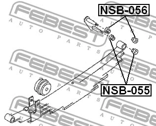 NSB-055 FEBEST Втулка, листовая рессора (фото 2)