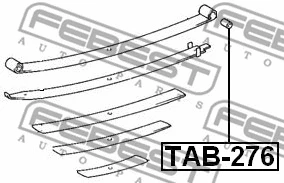 TAB-276 FEBEST Втулка, листовая рессора (фото 2)