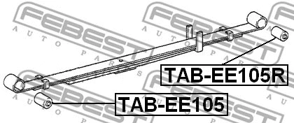 TAB-EE105R FEBEST Втулка, листовая рессора (фото 2)
