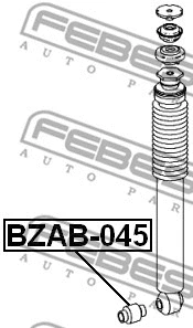 BZAB-045 FEBEST Втулка, амортизатор (фото 2)