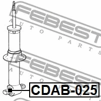 CDAB-025 FEBEST Втулка, амортизатор (фото 2)