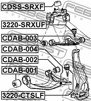 CDSS-SRXF FEBEST Втулка, амортизатор (фото 2)