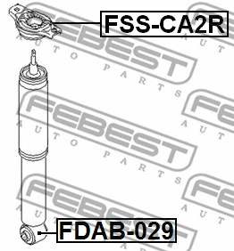 FDAB-029 FEBEST Втулка, амортизатор (фото 2)
