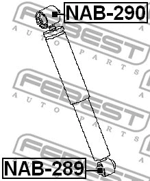 NAB-289 FEBEST Втулка, амортизатор (фото 2)
