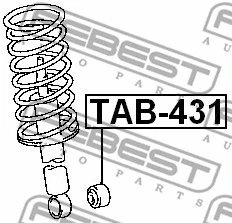 TAB-431 FEBEST Втулка, амортизатор (фото 2)