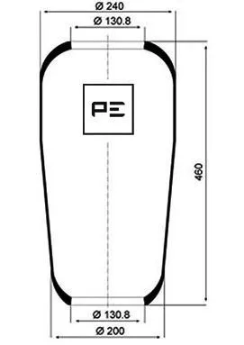084.018-70A PE AUTOMOTIVE Кожух пневматической рессоры (фото 1)