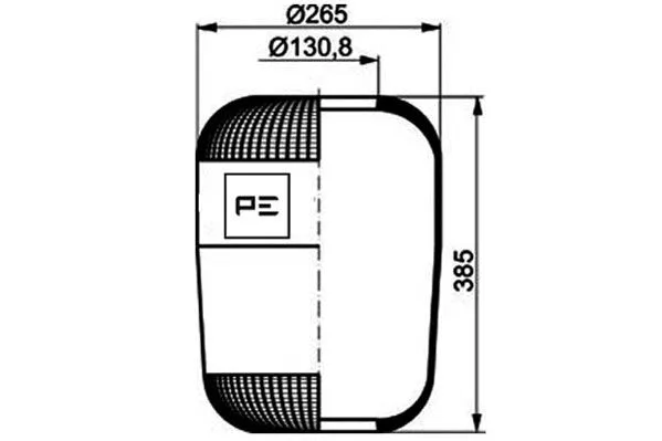 084.030-70A PE AUTOMOTIVE Кожух пневматической рессоры (фото 1)