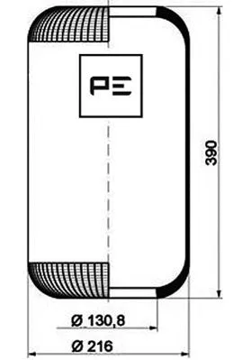 084.086-70A PE AUTOMOTIVE Кожух пневматической рессоры (фото 1)