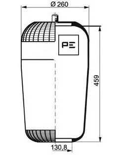 084.111-70A PE AUTOMOTIVE Кожух пневматической рессоры (фото 1)