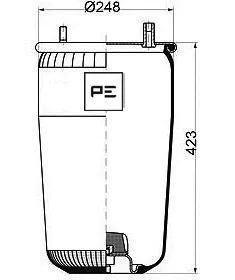 084.125-71A PE AUTOMOTIVE Кожух пневматической рессоры (фото 1)
