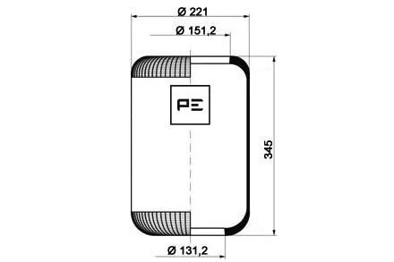 084.133-70A PE AUTOMOTIVE Кожух пневматической рессоры (фото 1)