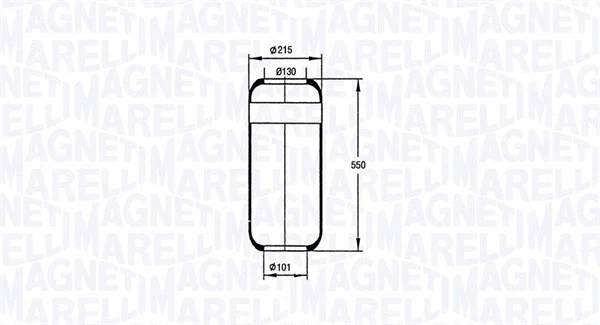 030607020055 MAGNETI MARELLI Кожух пневматической рессоры (фото 1)