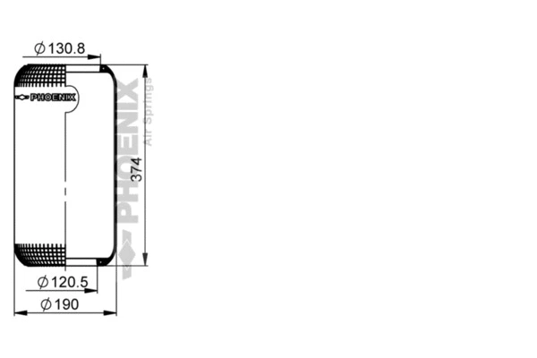 1 E 18 C PHOENIX Кожух пневматической рессоры (фото 1)