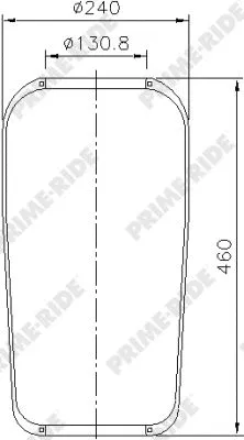9008 PRIME-RIDE Кожух пневматической рессоры (фото 1)