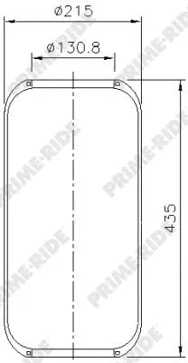 9014 PRIME-RIDE Кожух пневматической рессоры (фото 1)