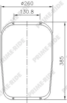9078 PRIME-RIDE Кожух пневматической рессоры (фото 1)