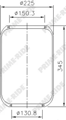 9113 PRIME-RIDE Кожух пневматической рессоры (фото 1)