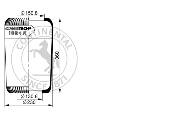 1924 N1 CONTITECH AIR SPRING Кожух пневматической рессоры (фото 1)
