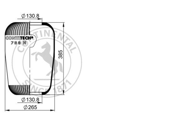 768 N CONTITECH AIR SPRING Кожух пневматической рессоры (фото 1)