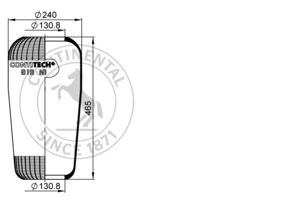 916 N1 CONTITECH AIR SPRING Кожух пневматической рессоры (фото 1)