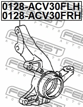 0128-ACV30FLH FEBEST Поворотный кулак, подвеска колеса (фото 2)