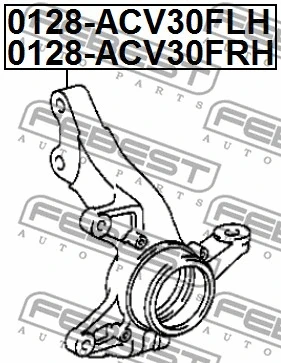 0128-ACV30FRH FEBEST Поворотный кулак, подвеска колеса (фото 2)