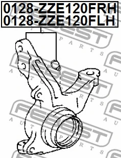 0128-ZZE120FLH FEBEST Поворотный кулак, подвеска колеса (фото 2)