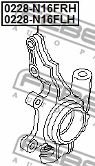 0228-N16FRH FEBEST Поворотный кулак, подвеска колеса (фото 2)
