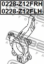 0228-Z12FRH FEBEST Поворотный кулак, подвеска колеса (фото 2)
