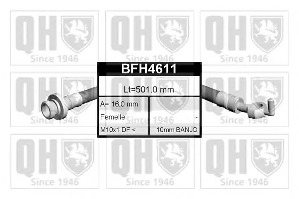 BFH4611 QUINTON HAZELL Тормозной шланг (фото 1)